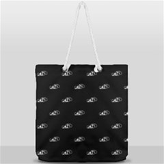 Formula One Black And White Graphic Pattern Full Print Rope Handle Tote (large) by dflcprintsclothing