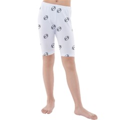 American Football Ball Motif Print Pattern Kids  Mid Length Swim Shorts by dflcprintsclothing