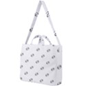 American Football Ball Motif Print Pattern Square Shoulder Tote Bag View1