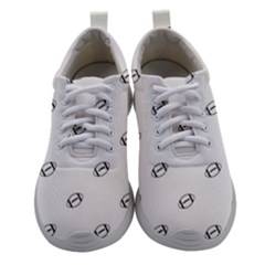 American Football Ball Motif Print Pattern Athletic Shoes by dflcprintsclothing