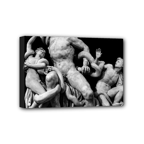 Laocoon Sculpture Over Black Mini Canvas 6  X 4  (stretched) by dflcprintsclothing