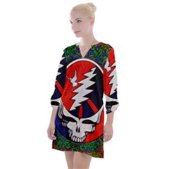 Grateful Dead - Open Neck Shift Dress by Sapixe