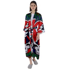 Grateful Dead - Maxi Satin Kimono by Sapixe