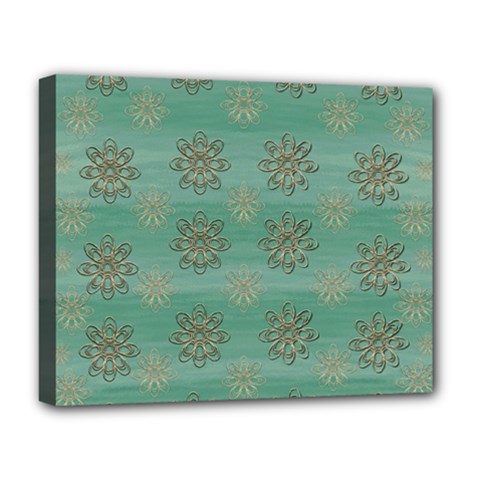 Beautiful Flowers Of Wood In The Starry Night Deluxe Canvas 20  X 16  (stretched) by pepitasart