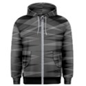 Abstract geometric pattern, silver, grey and black colors Men s Zipper Hoodie View1