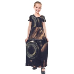 Creative Undercover Selfie Kids  Short Sleeve Maxi Dress by dflcprintsclothing