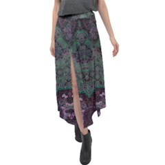 Mandala Corset Velour Split Maxi Skirt by MRNStudios