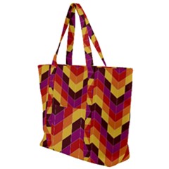 Geometric  Zip Up Canvas Bag by Sobalvarro