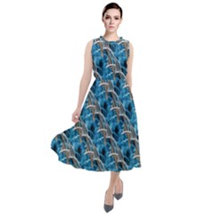 Abstract Illusion Round Neck Boho Dress by Sparkle