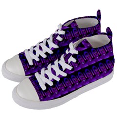 Violet Retro Women s Mid-top Canvas Sneakers by Sparkle