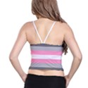 Demigirl Pride Flag LGBTQ Spaghetti Strap Bra Top View2