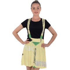 Jamaica, Jamaica  Velvet Suspender Skater Skirt by Janetaudreywilson