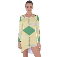 Jamaica, Jamaica  Asymmetric Cut-out Shift Dress by Janetaudreywilson