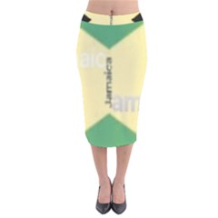 Jamaica, Jamaica  Velvet Midi Pencil Skirt by Janetaudreywilson