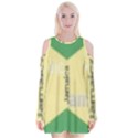 Jamaica, Jamaica  Velvet Long Sleeve Shoulder Cutout Dress View1