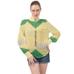 Jamaica, Jamaica  High Neck Long Sleeve Chiffon Top by Janetaudreywilson