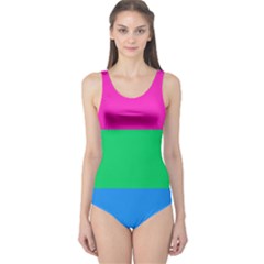 Polysexual Pride Flag Lgbtq One Piece Swimsuit by lgbtnation