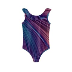 Metallic Rainbow Kids  Frill Swimsuit by Dazzleway