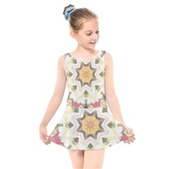 Cute Kaleidoscope Kids  Skater Dress Swimsuit by Dazzleway