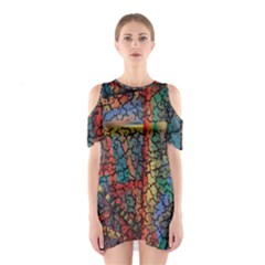 Crackle Shoulder Cutout One Piece Dress by WILLBIRDWELL