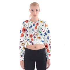 Flowers Cropped Sweatshirt by goljakoff