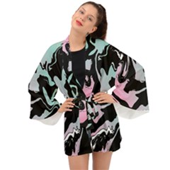 Painted Lines Long Sleeve Kimono by designsbymallika