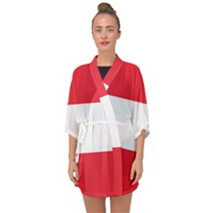 Flag Of Austria Half Sleeve Chiffon Kimono by FlagGallery