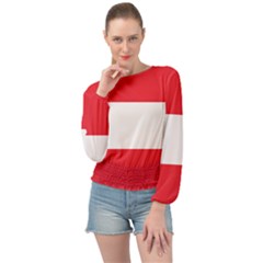 Flag Of Austria Banded Bottom Chiffon Top by FlagGallery