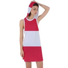 Flag Of Austria Racer Back Hoodie Dress by FlagGallery