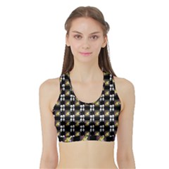 Shiny Skull Sports Bra With Border by Sparkle