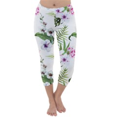 Summer Flowers Capri Winter Leggings  by goljakoff