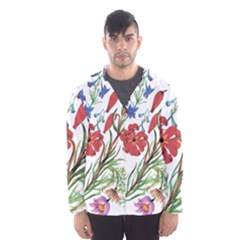 Summer Flowers Men s Hooded Windbreaker by goljakoff