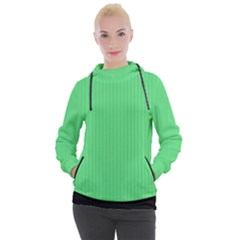 Algae Green & Black -  Women s Hooded Pullover by FashionLane