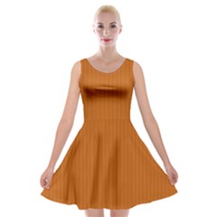 Alloy Orange & Black - Velvet Skater Dress by FashionLane