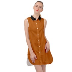 Alloy Orange & Black - Sleeveless Shirt Dress by FashionLane