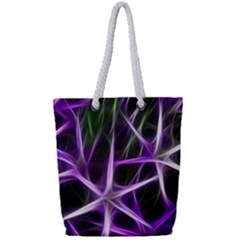Neurons Brain Cells Imitation Full Print Rope Handle Tote (small) by HermanTelo