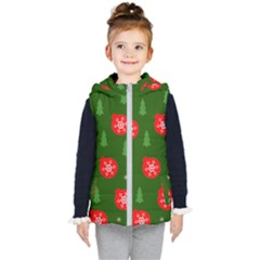 Christmas 001 Kids  Hooded Puffer Vest by MooMoosMumma