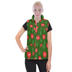 Christmas 001 Women s Button Up Vest by MooMoosMumma