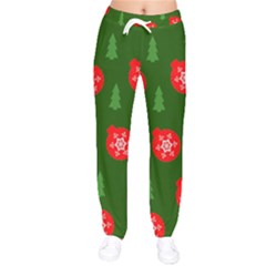 Christmas 001 Women Velvet Drawstring Pants by MooMoosMumma