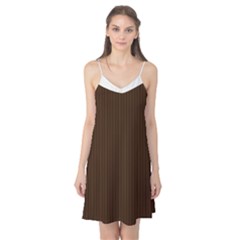 Brunette Brown & White -  Camis Nightgown by FashionLane