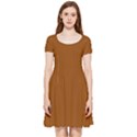 Rusty Orange & White - Inside Out Cap Sleeve Dress View1