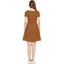 Rusty Orange & White - Inside Out Cap Sleeve Dress View2