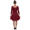 Berry Red & White - Quarter Sleeve Skater Dress View2