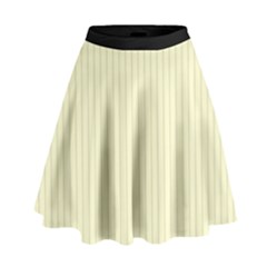 Creamy Yellow & Black - High Waist Skirt by FashionLane