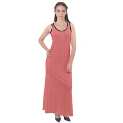 Tea Rose Red & Black - Sleeveless Velour Maxi Dress by FashionLane