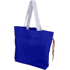 Admiral Blue & White - Drawstring Tote Bag by FashionLane