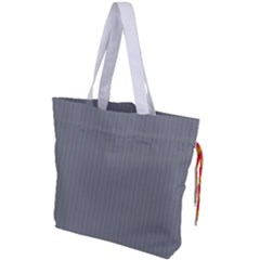 Steel Grey & White - Drawstring Tote Bag by FashionLane