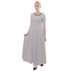 Abalone Grey & Black - Half Sleeves Maxi Dress by FashionLane