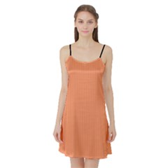 Atomic Tangerine & Black - Satin Night Slip by FashionLane