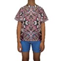 Pink pattern Kids  Short Sleeve Swimwear View1